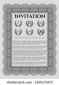 Grey Retro invitation template. With quality background. Customizable, Easy to edit and change colors. Retro design. 