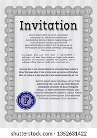 Grey Retro invitation template. With quality background. Customizable, Easy to edit and change colors. Sophisticated design. 