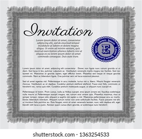 Grey Retro invitation template. With quality background. Superior design. Customizable, Easy to edit and change colors. 