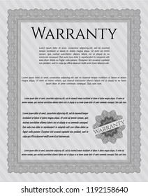 Grey Retro vintage Warranty Certificate. Customizable, Easy to edit and change colors. With background. Excellent design. 