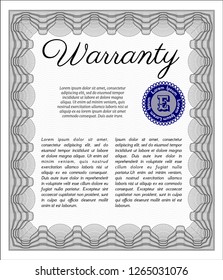 Grey Retro vintage Warranty Certificate. Nice design. Detailed. With quality background. Grey Retro vintage Warranty Certificate. Nice design. Detailed. With quality background.