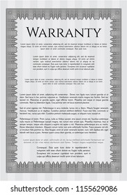 Grey Retro Warranty Certificate template. Beauty design. Customizable, Easy to edit and change colors. Easy to print. 