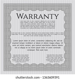 Grey Retro Warranty Certificate template. Customizable, Easy to edit and change colors. Complex background. Perfect design. 