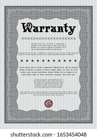 Grey Retro Warranty template. Complex background. Customizable, Easy to edit and change colors. Beauty design. 