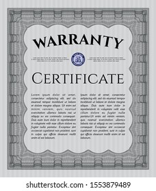 Grey Retro Warranty template. Customizable, Easy to edit and change colors. With linear background. Good design. 
