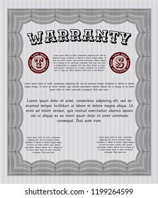 Grey Retro Warranty template. Detailed. Easy to print. Superior design. 