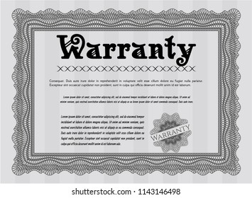 Grey Retro Warranty template. Easy to print. Customizable, Easy to edit and change colors. Excellent design. 