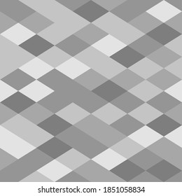 Fondo de mosaico rombólico gris. Patrón geométrico sin foco. Rombos grises. Textura de cristal. Ilustración del vector EPS10