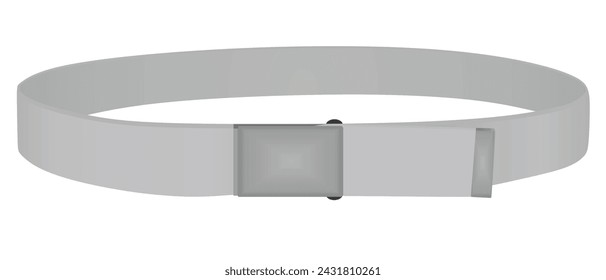 Grey  rigid belt. vector illustration