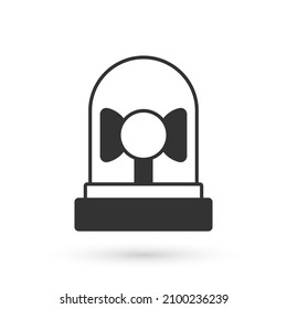 Graue Ringwecker-Glocke Symbol einzeln auf weißem Hintergrund. Feuermeldesystem. Service-Glocke, Handzeichen, Benachrichtigungssymbol.  Vektorgrafik