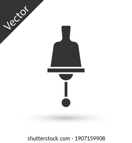 Grey Ringing bell icon isolated on white background. Alarm symbol, service bell, handbell sign, notification symbol. Vector.