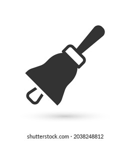 Grey Ringing bell icon isolated on white background. Alarm symbol, service bell, handbell sign, notification symbol.  Vector