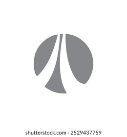 Logotipo de estradas cinzentas, ícone, ilustração vetorial