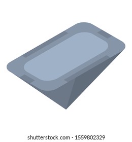 Grey rock gem icon. Isometric of grey rock gem vector icon for web design isolated on white background