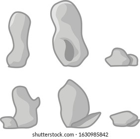 grey rock mountain rock stone vector