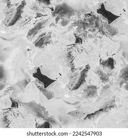 Rock Gris Paint. Patrón elegante de luz clara. Fondo de salpicaduras blancas. Fondo de la tinta gris gris. Color gris claro repite la piedra. Textura de ciencia ligera. Ciencia Resumen Blanco. Ciencia abstracta de vectores.