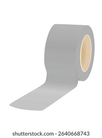 Grey roll tape. vector illustration	
