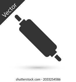 Grey Rolling pin icon isolated on white background.  Vector