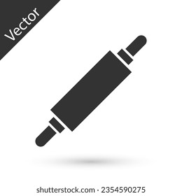 Grey Rolling pin icon isolated on white background.  Vector Illustration