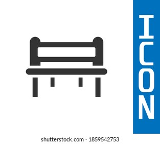 Grey Romantic bench icon isolated on white background.  Vector