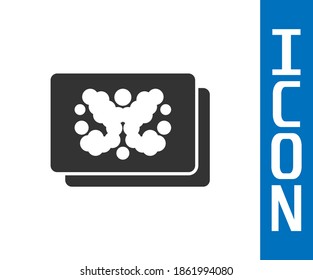 Grey Rorschach test icon isolated on white background. Psycho diagnostic inkblot test Rorschach.  Vector