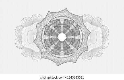 Grey rosette. Linear Illustration.
