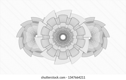 Grey rosette. Linear Illustration.