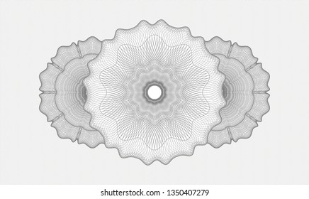 Grey rosette. Linear Illustration.