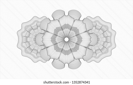 Grey rosette. Linear Illustration.