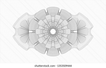 Grey rosette. Linear Illustration.