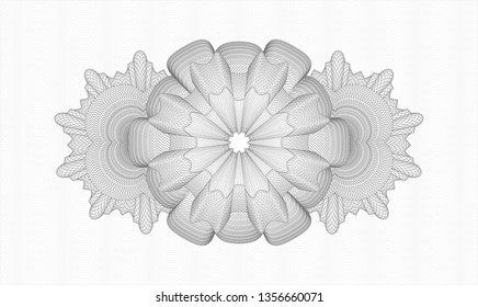 Grey rosette. Linear Illustration.