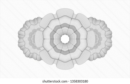 Grey rosette. Linear Illustration.