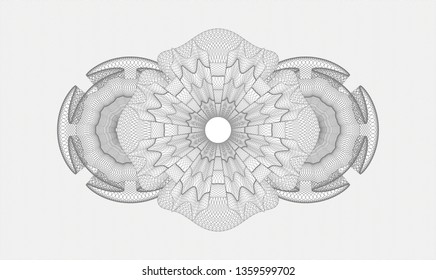 Grey rosette. Linear Illustration.