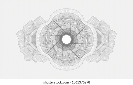Grey rosette. Linear Illustration.