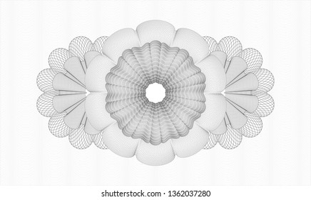 Grey rosette. Linear Illustration.