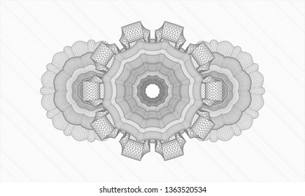 Grey rosette. Linear Illustration.