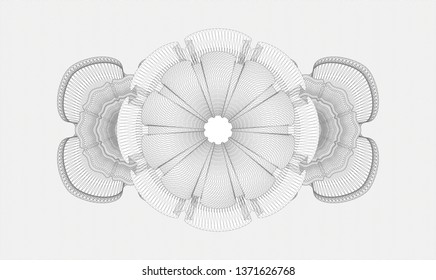 Grey rosette. Linear Illustration.