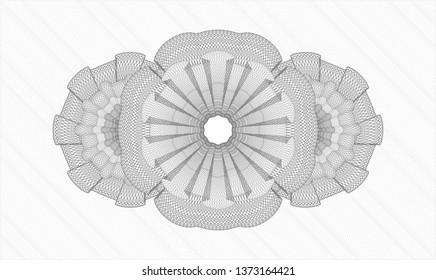 Grey rosette. Linear Illustration.