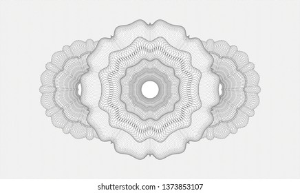 Grey rosette. Linear Illustration.