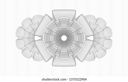 Grey rosette. Linear Illustration.