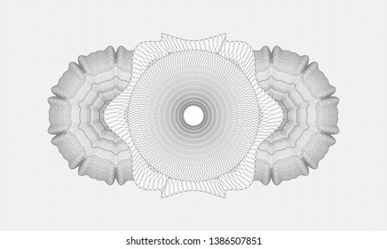 Grey rosette. Linear Illustration. Vector. Detailed.