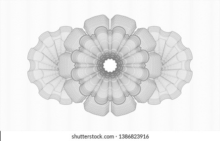 Grey rosette. Linear Illustration. Vector. Detailed.