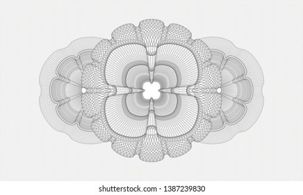 Grey rosette. Linear Illustration. Vector. Detailed.