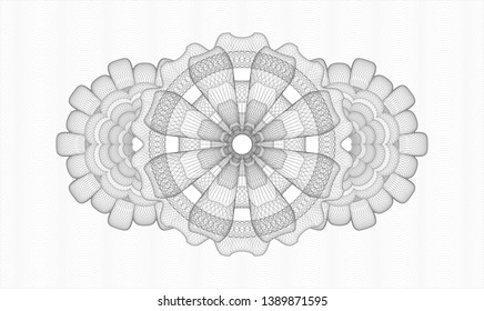 Grey rosette. Linear Illustration. Vector. Detailed.