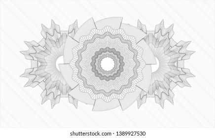 Grey rosette. Linear Illustration. Vector. Detailed.