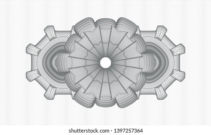Grey rosette. Linear Illustration. Vector. Detailed.