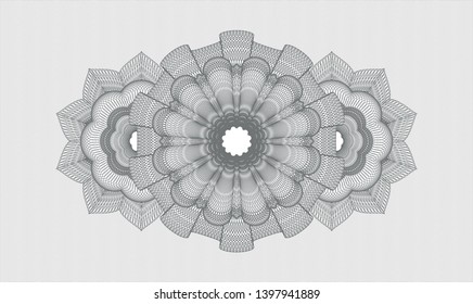 Grey rosette. Linear Illustration. Vector. Detailed.