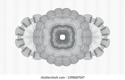 Grey rosette. Linear Illustration. Vector. Detailed.