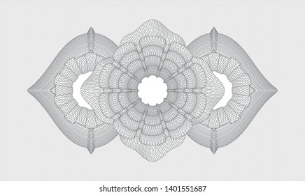 Grey rosette. Linear Illustration. Vector. Detailed.
