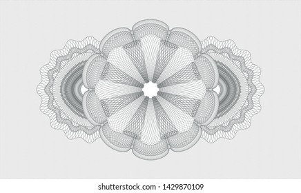 Grey rosette. Linear Illustration. Vector. Detailed.